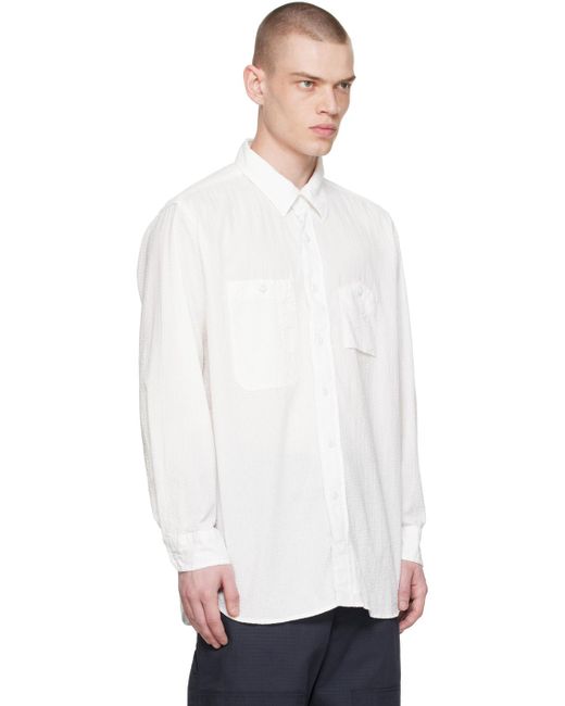 Engineered Garments White Work Shirt for men