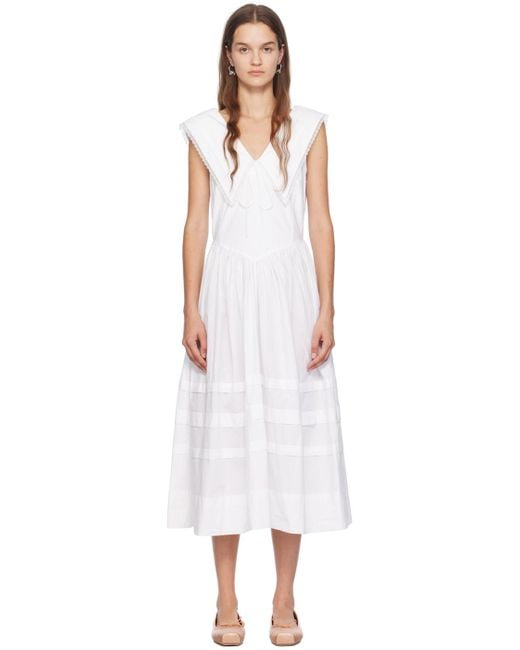 Sandy Liang Black Opa Midi Dress