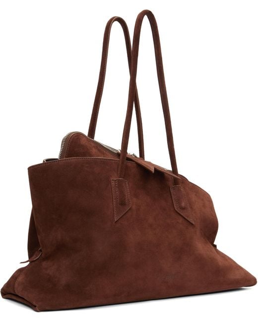 The Attico Brown Tan 'La Passeggiata' Medium Top Handle Bag