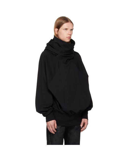Pull À Capuche Noir À Col Drapé Julius pour homme en coloris Black