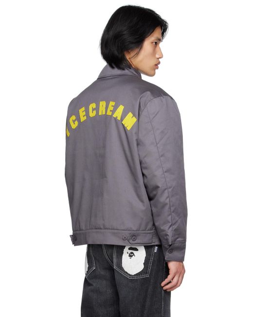 ICECREAM Gray Work Jacket for men