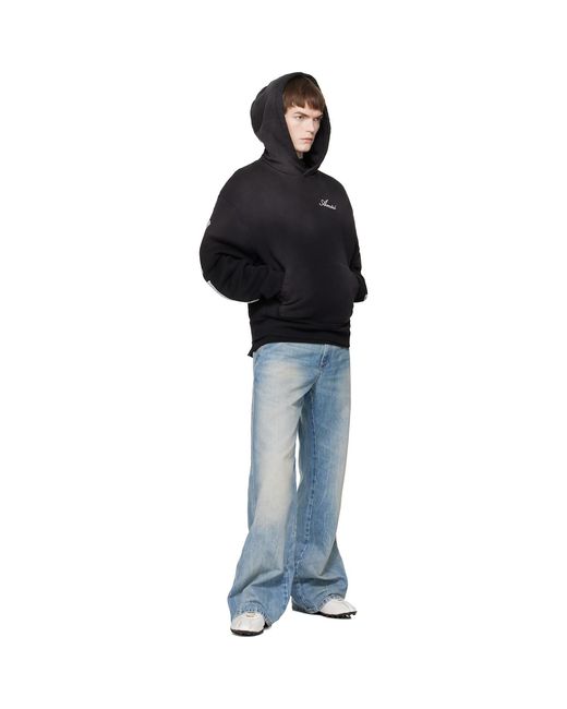 Amiri Black Bones Oversized Hoodie for men