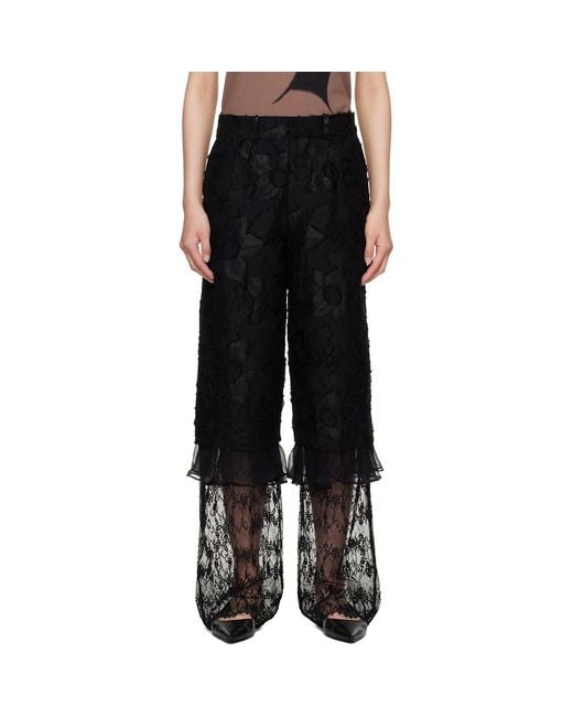 Collina Strada Black Geranium Trousers