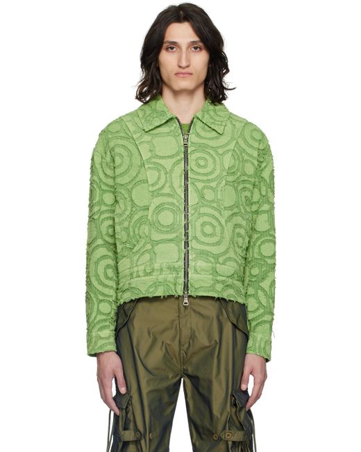ANDERSSON BELL Green Burn Out Jacket for men