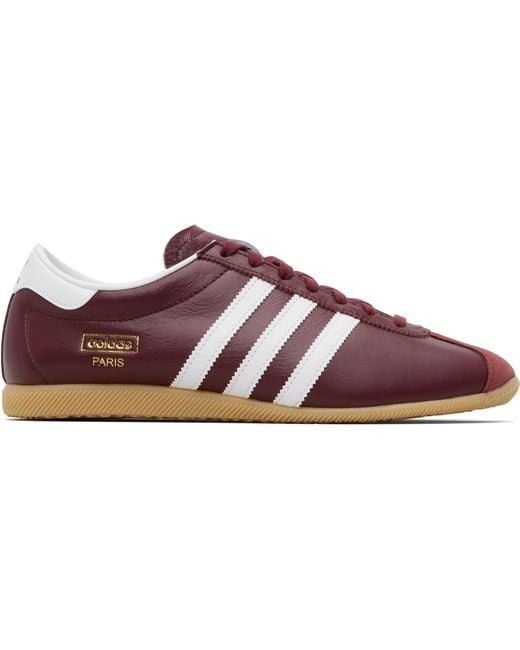 Adidas Originals Black Burgundy Paris Sneakers for men