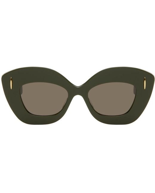 Loewe Black Khaki Retro Screen Sunglasses