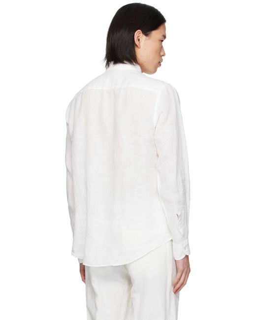 Chemise semi-e blanche Emporio Armani pour homme en coloris White