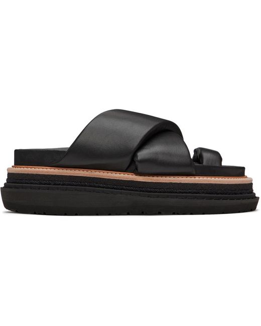 Sacai Black Multiple Sole Sandals for men
