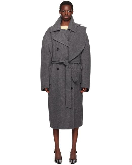 RECTO. Black Handmade Kuse Coat