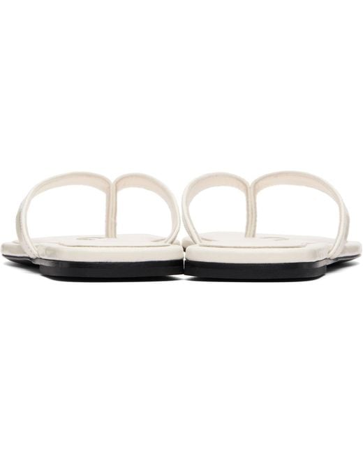 Totême  White Naplack Flip-Flops