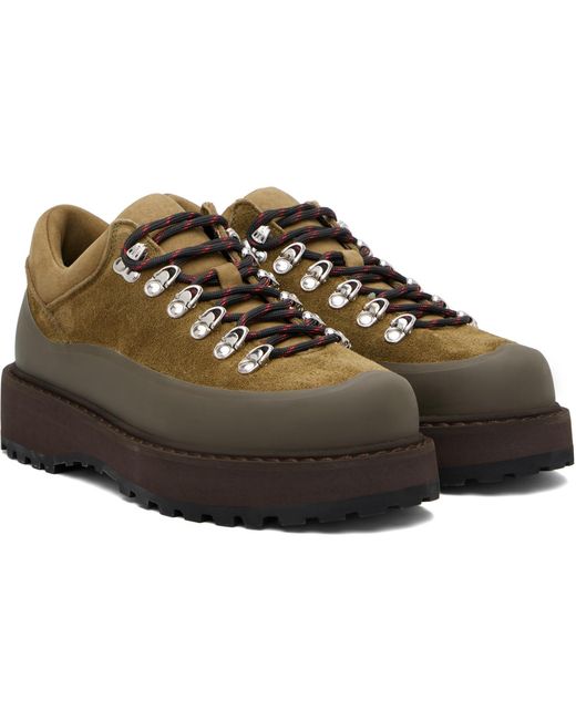 Diemme Brown Khaki Cornaro Due Gomma Boots for men