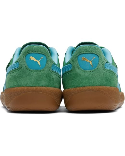 PUMA Green Palermo Vintage Update Sneakers for men