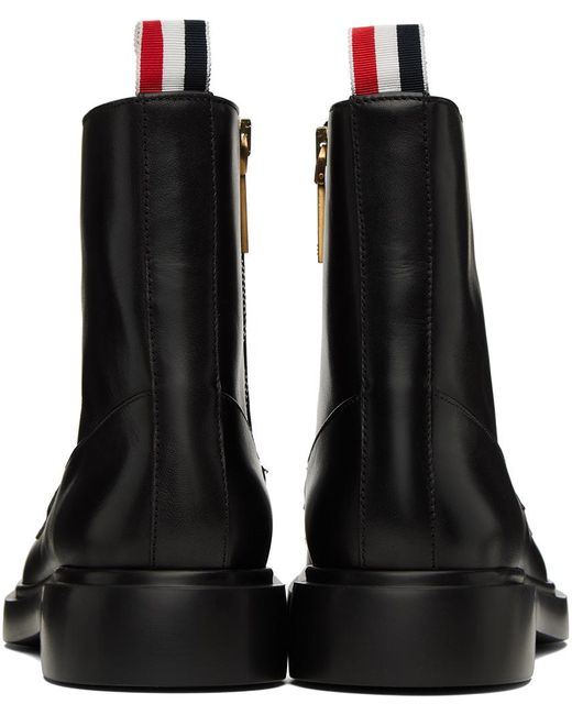 Thom Browne Black Penny Loafer Boots
