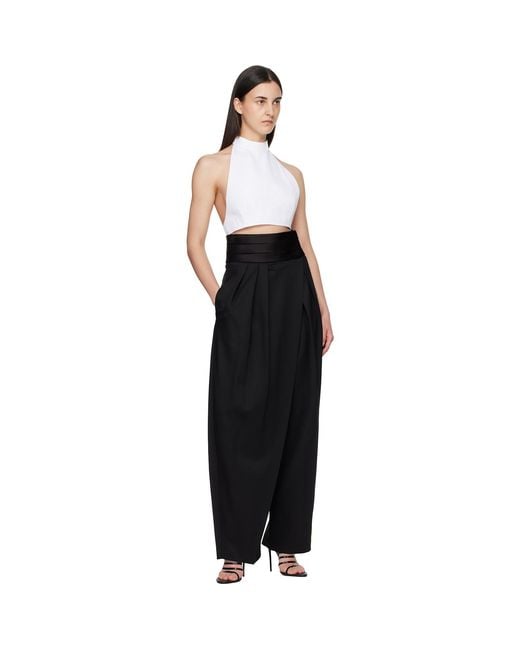 Alaïa Black Tux Round Wool Trousers