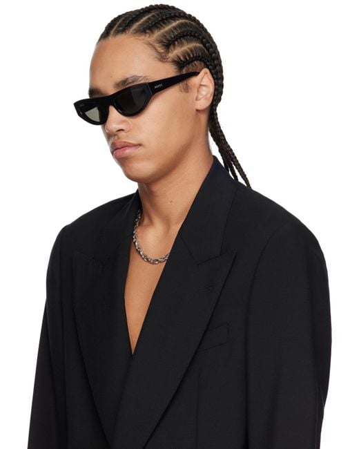 Gucci ブラック キャットアイフレーム サングラス Black