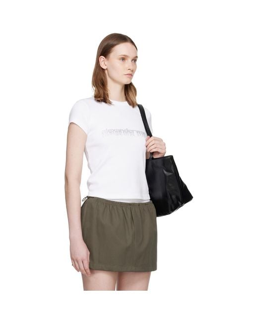 Alexander Wang White Hotfix Graphic Baby T-shirt