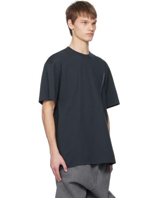 Y. Project Blue Black Pinched T-shirt for men