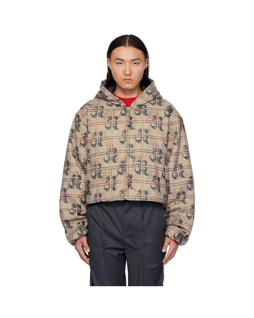 Kusikohc Multicolor Pattern Anorak Windbreaker Jacket for men