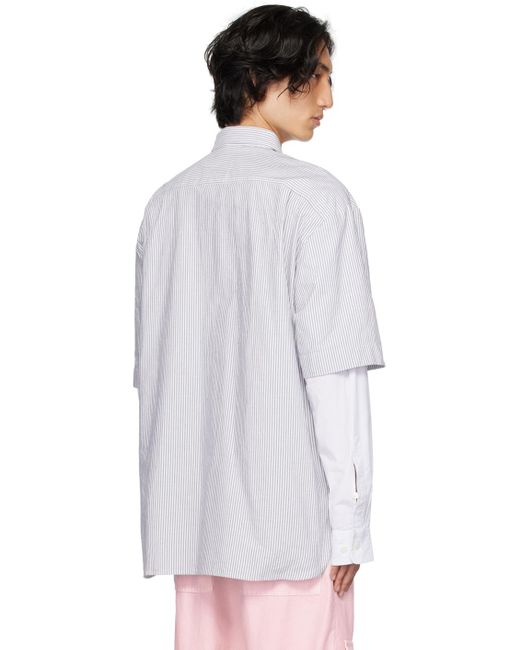 Dries Van Noten White Layered Shirt for men