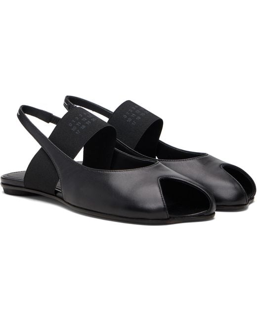 MM6 by Maison Margiela Black Anatomic Numeric Slingback Sandals