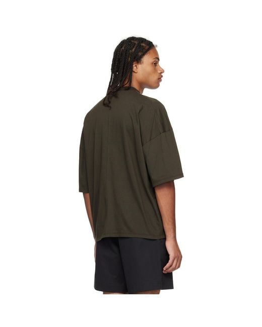 The Row Black Supima Cotton Mock Neck T-Shirt for men