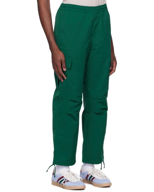 Adidas Originals Green Drawstring Cargo Pants for men