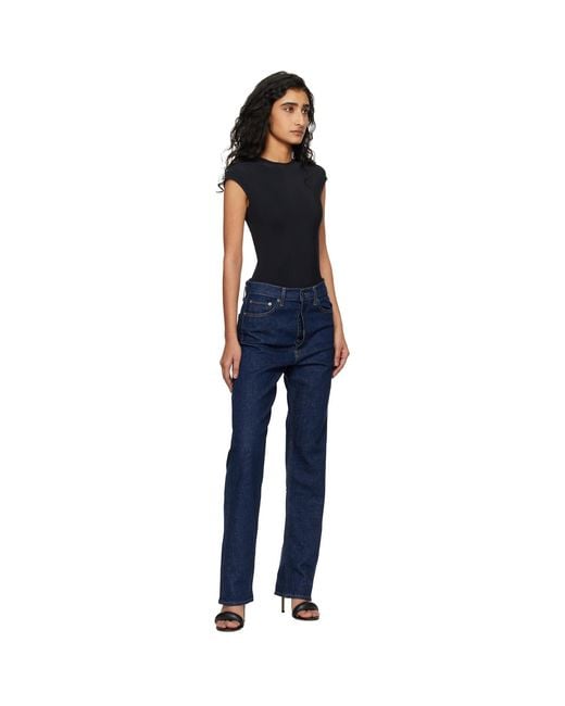 Agolde Blue Mid Rise Kick Boot Jeans