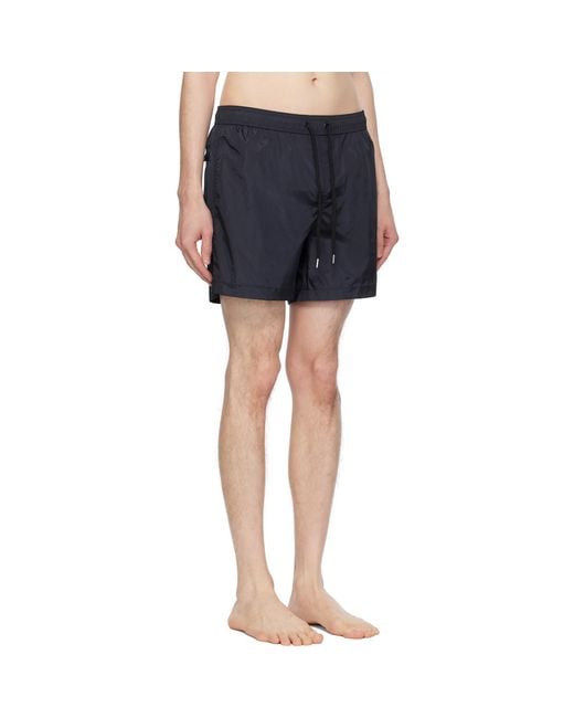 Moncler Blue Logo Patch Swim Shorts for men
