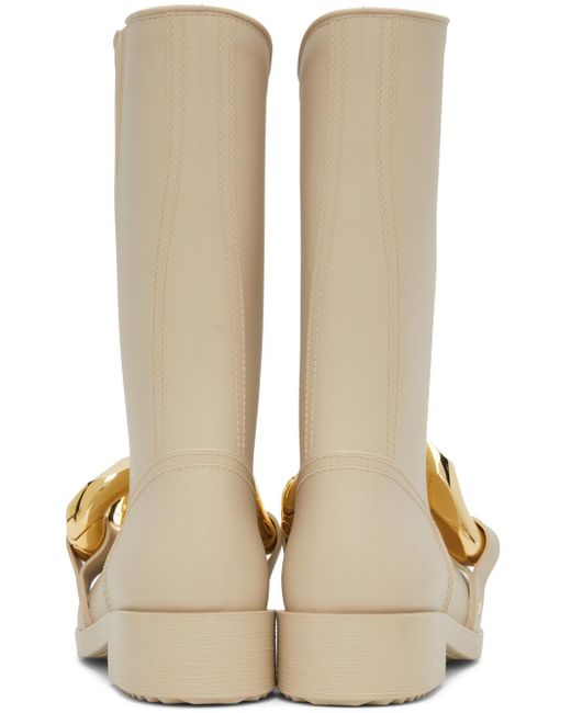 J.W. Anderson Natural Beige High Chain Rubber Boots