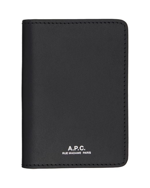 A.P.C. Black Stefan Card Holder for men