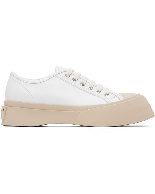 Marni White Nappa Leather Pablo Sneakers for men
