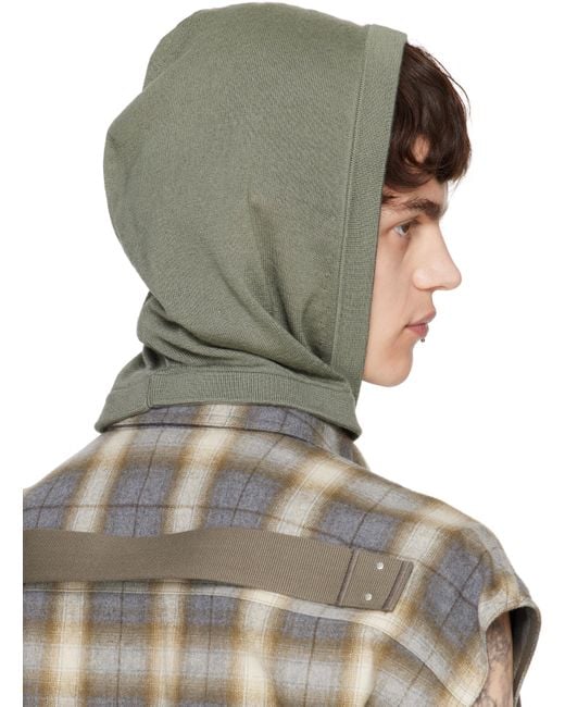 Rick Owens Hollywood Cashmere Hood in Green for Men | Lyst