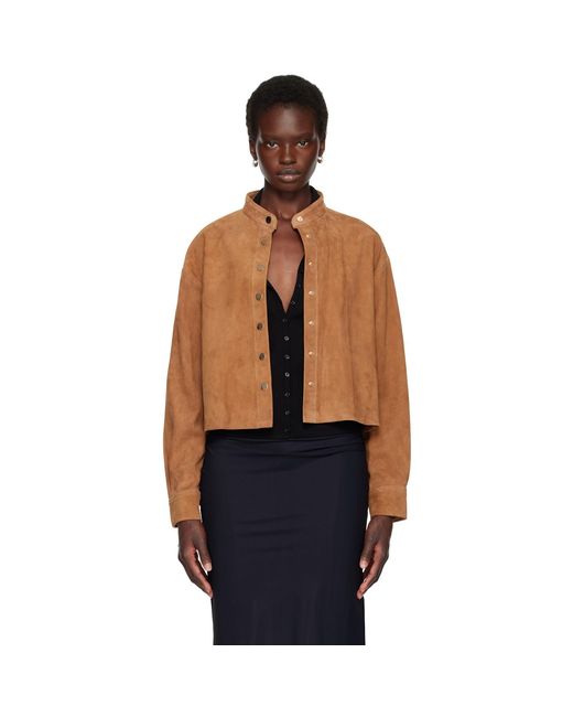 Nour Hammour Blue Lucien Suede Jacket