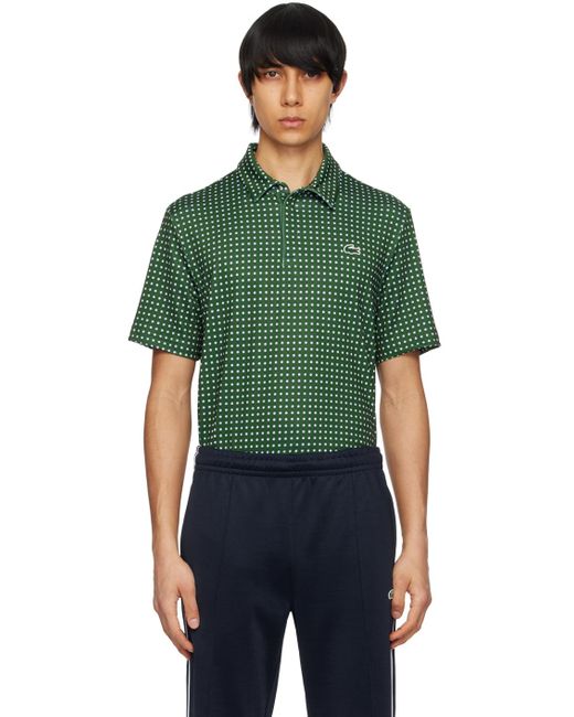 Polo de golf vert à motif graphique imprimé Lacoste pour homme en coloris Green