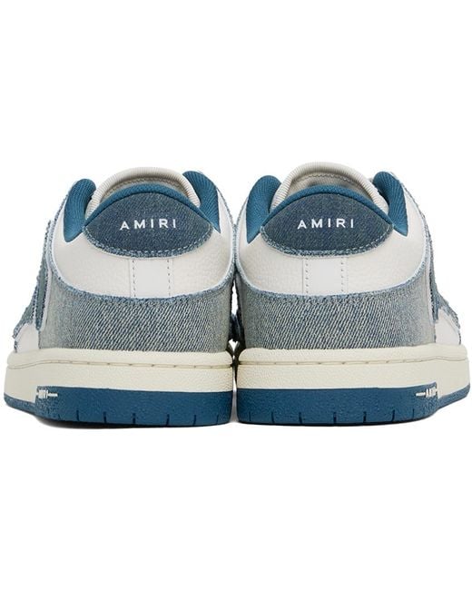 Amiri Vintage Denim Skel Top Low Sneakers in Black for Men