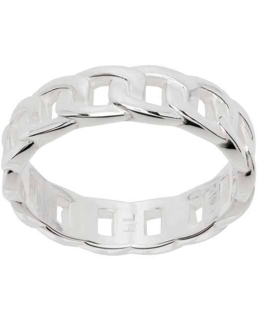 Hatton Labs White Mini Curb Chain Ring for men