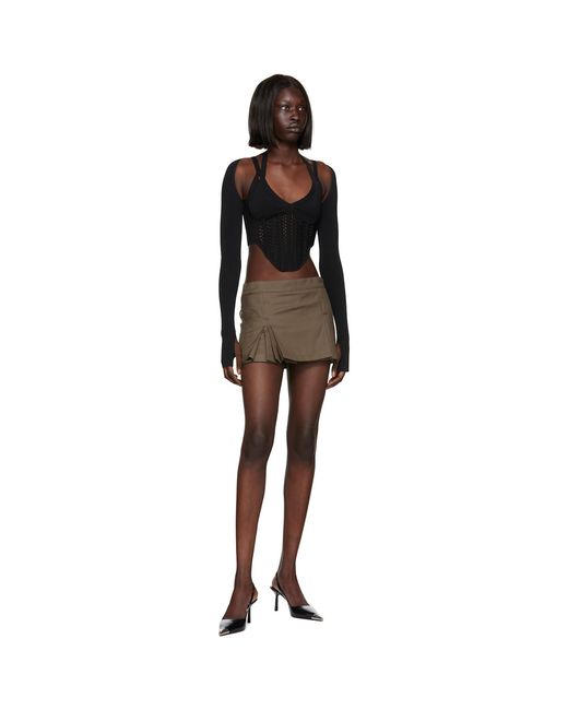 BONBOM Black Pleated Miniskirt
