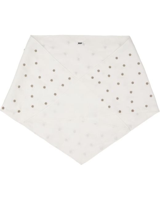 RESCHA White Ssense Exclusive Dolly Scarf