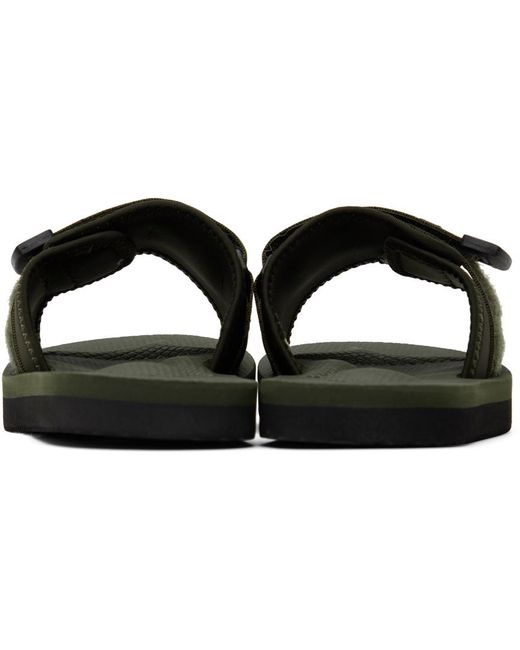 Suicoke Black Khaki Padri Sandals