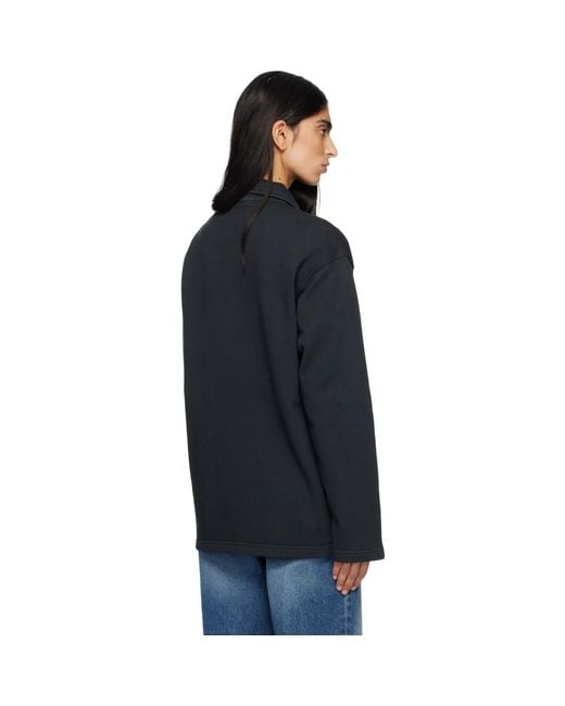 A.P.C. Black Long-Sleeve Polo