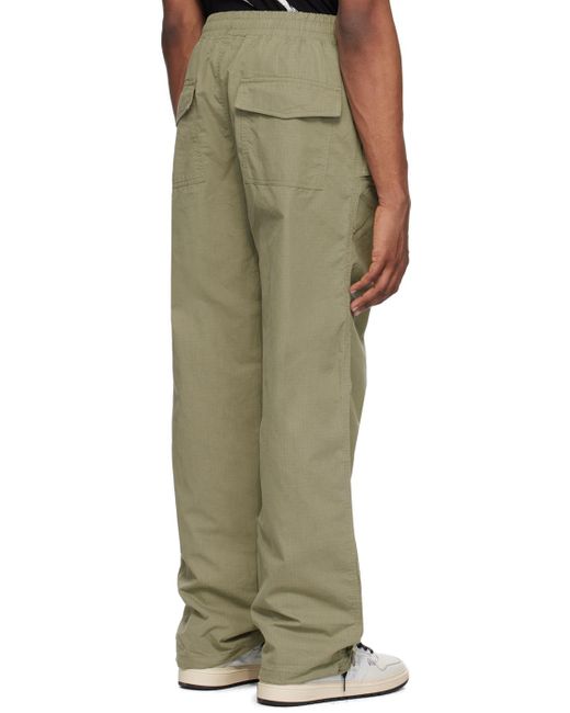 Represent Green Parachute Cargo Pants for men