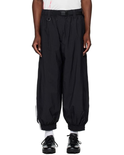 Y-3 Black Nyl Track Pants for men
