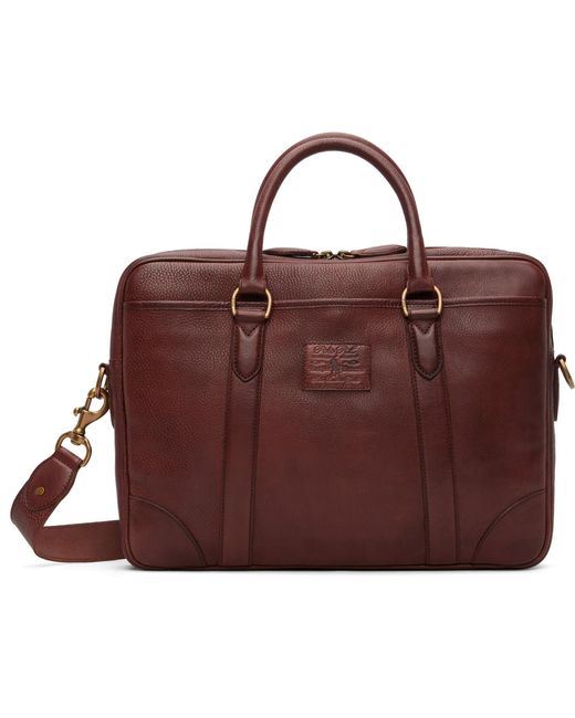 Polo Ralph Lauren Brown Heritage Leather Messenger Bag for men