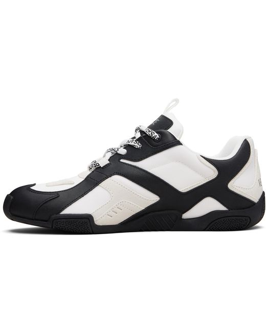 Versace Black Galaxia Leather Sneakers for men