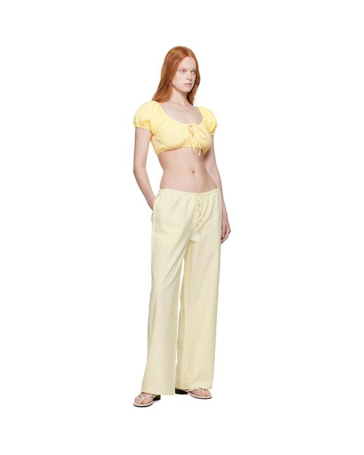 GUIZIO Natural Stripe Lounge Pants