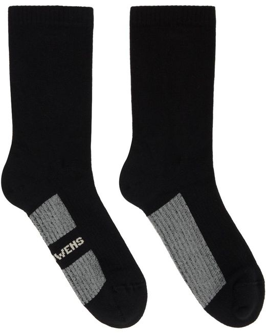 Rick Owens Black & Off-white Glitter Socks for men