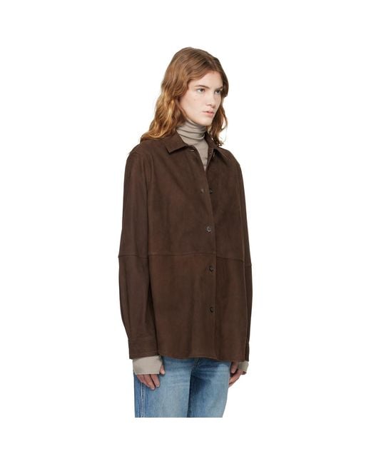 Totême Brown Soft Suede Jacket