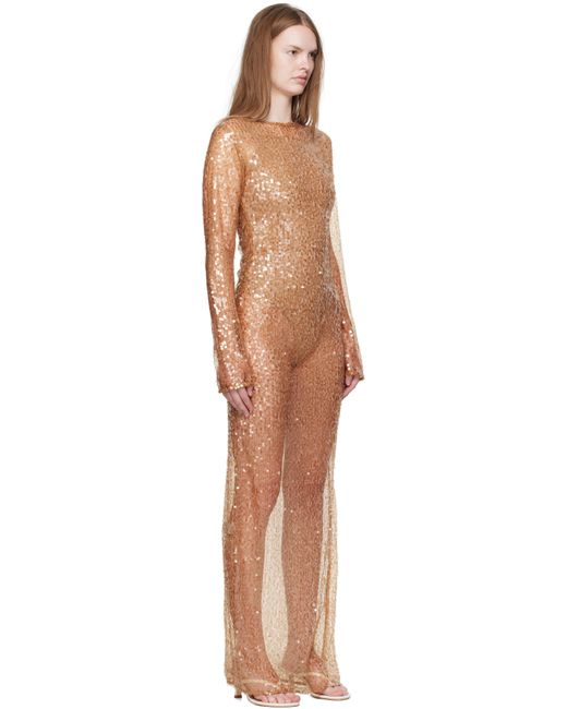 Robe Longue Thom Brun Clair Paris Georgia en coloris Black