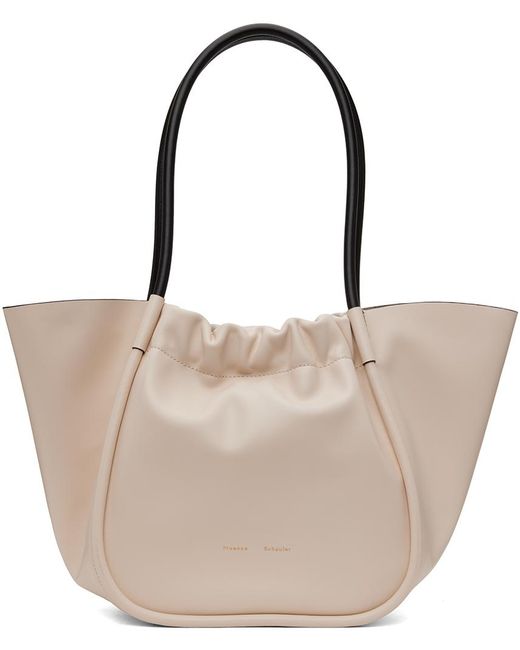 Proenza Schouler Natural Off-white Large Ruched Bag