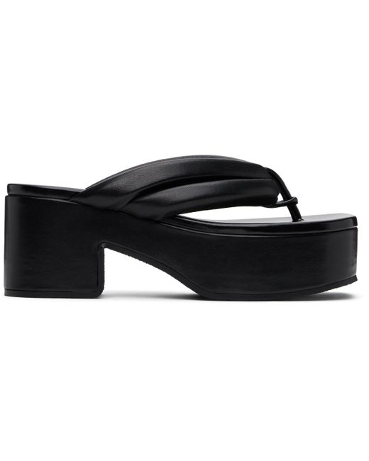 Dries Van Noten ブラック プラットフォーム サンダル Black